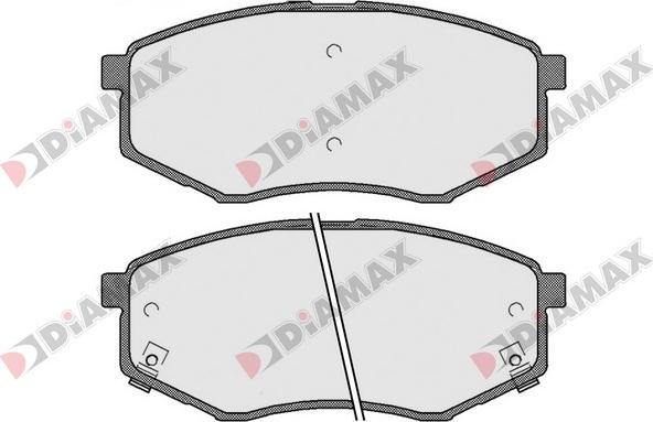 Diamax N09611 - Тормозные колодки, дисковые, комплект autospares.lv