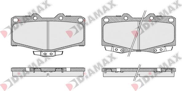 Diamax N09635 - Тормозные колодки, дисковые, комплект autospares.lv