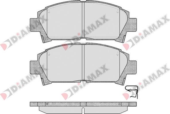 Diamax N09636 - Тормозные колодки, дисковые, комплект autospares.lv