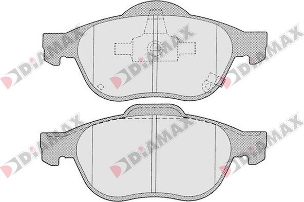 Diamax N09637 - Тормозные колодки, дисковые, комплект autospares.lv