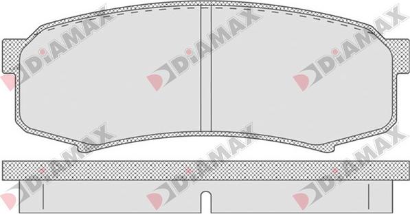 Diamax N09624 - Тормозные колодки, дисковые, комплект autospares.lv