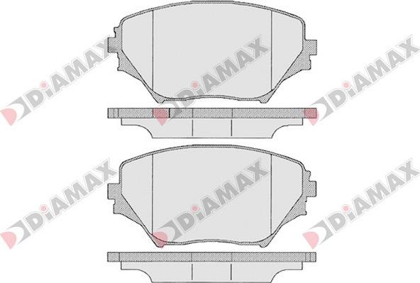 Diamax N09625 - Тормозные колодки, дисковые, комплект autospares.lv