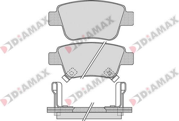 Diamax N09622 - Тормозные колодки, дисковые, комплект autospares.lv