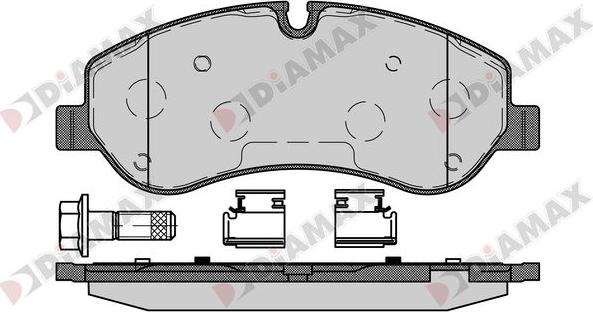 Diamax N09676 - Тормозные колодки, дисковые, комплект autospares.lv