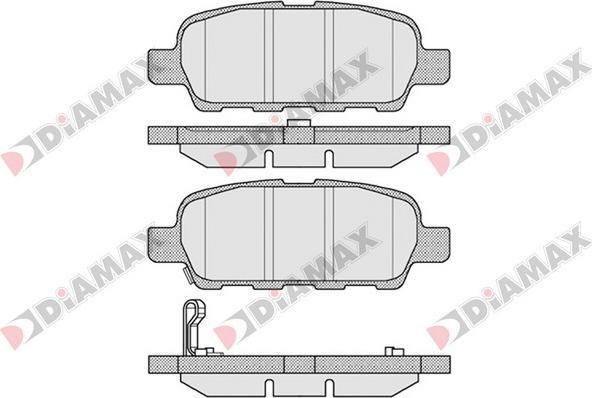 Diamax N09099 - Тормозные колодки, дисковые, комплект autospares.lv