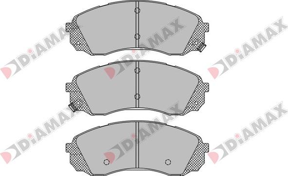 Diamax N09090 - Тормозные колодки, дисковые, комплект autospares.lv