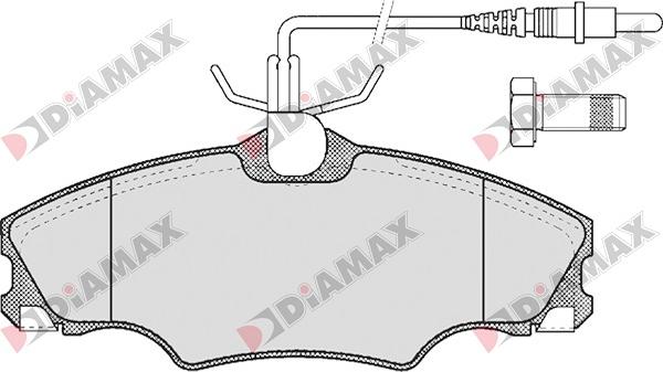 Diamax N09046 - Тормозные колодки, дисковые, комплект autospares.lv