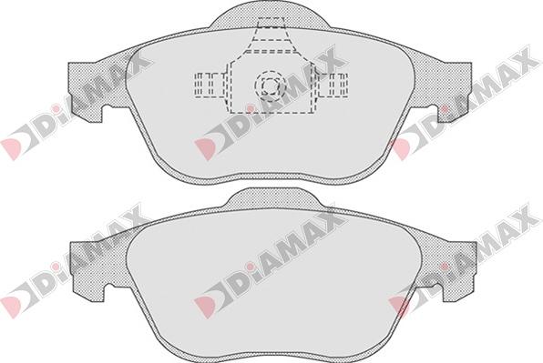 Diamax N09040 - Тормозные колодки, дисковые, комплект autospares.lv