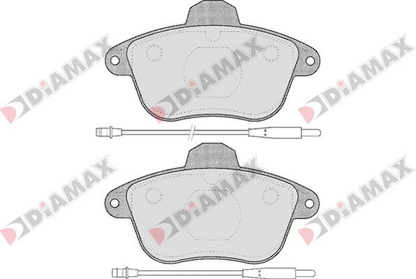 Diamax N09041 - Тормозные колодки, дисковые, комплект autospares.lv