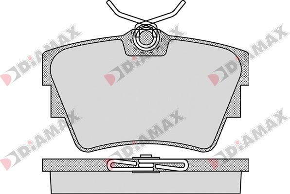 Diamax N09043 - Тормозные колодки, дисковые, комплект autospares.lv