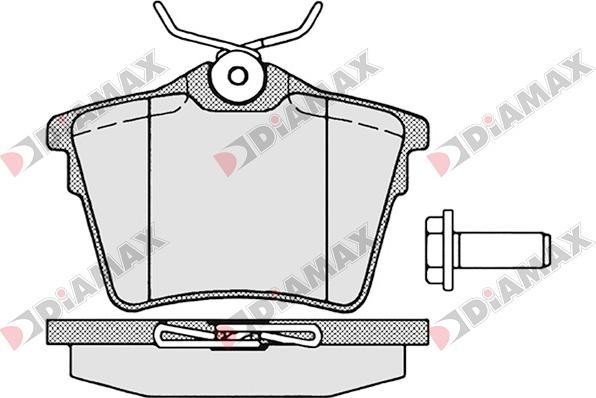 Diamax N09042 - Тормозные колодки, дисковые, комплект autospares.lv