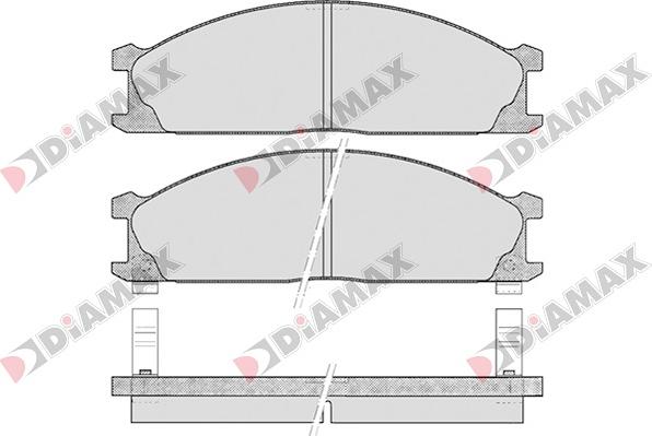 Diamax N09050 - Тормозные колодки, дисковые, комплект autospares.lv