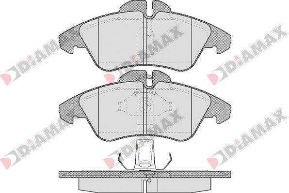 Diamax N09058 - Тормозные колодки, дисковые, комплект autospares.lv