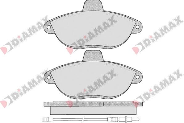 Diamax N09057 - Тормозные колодки, дисковые, комплект autospares.lv