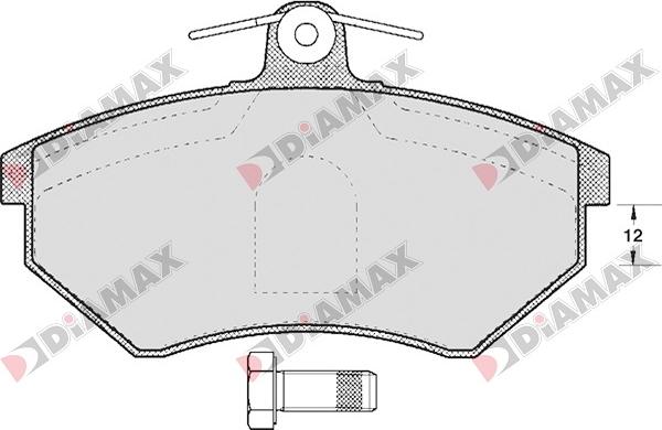 Diamax N09060 - Тормозные колодки, дисковые, комплект autospares.lv