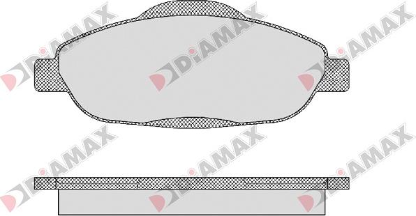 Diamax N09061 - Тормозные колодки, дисковые, комплект autospares.lv