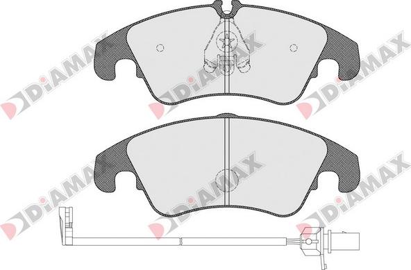 Diamax N09068A - Тормозные колодки, дисковые, комплект autospares.lv