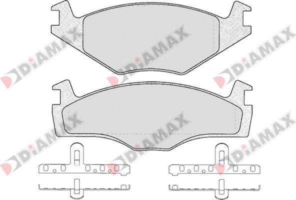 Diamax N09063 - Тормозные колодки, дисковые, комплект autospares.lv
