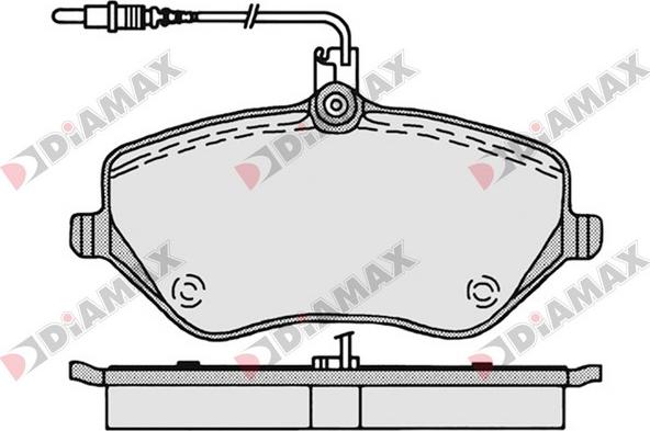 Diamax N09062 - Тормозные колодки, дисковые, комплект autospares.lv