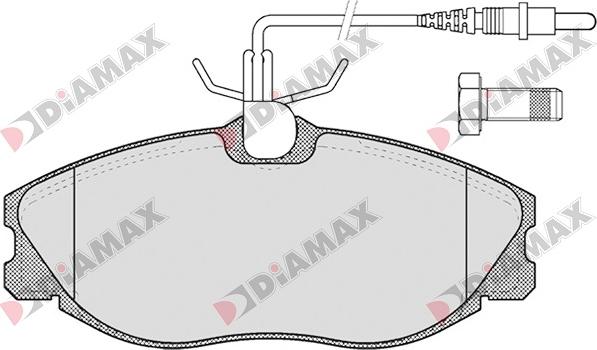 Diamax N09005 - Тормозные колодки, дисковые, комплект autospares.lv