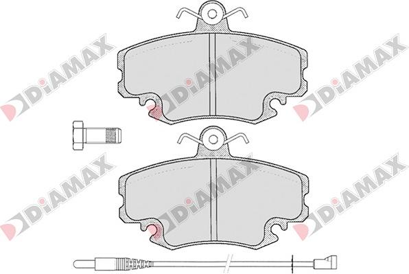 Diamax N09001 - Тормозные колодки, дисковые, комплект autospares.lv