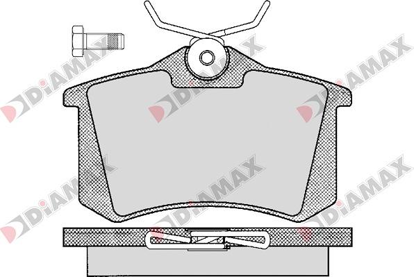 Diamax N09008 - Тормозные колодки, дисковые, комплект autospares.lv