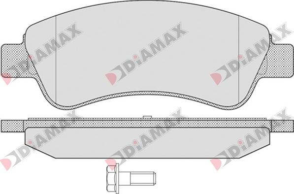 Diamax N09003 - Тормозные колодки, дисковые, комплект autospares.lv