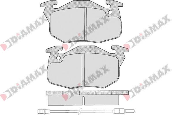 Diamax N09002 - Тормозные колодки, дисковые, комплект autospares.lv