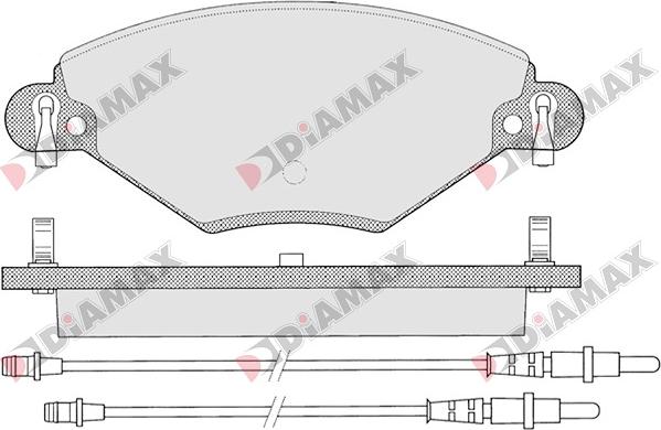 Diamax N09016 - Тормозные колодки, дисковые, комплект autospares.lv