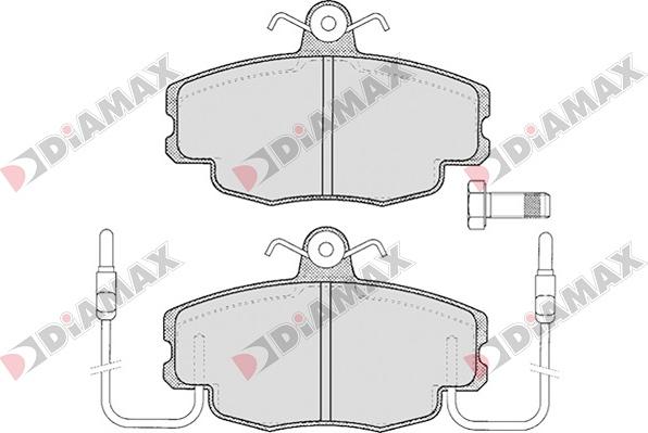 Diamax N09010 - Тормозные колодки, дисковые, комплект autospares.lv