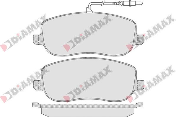 Diamax N09011 - Тормозные колодки, дисковые, комплект autospares.lv