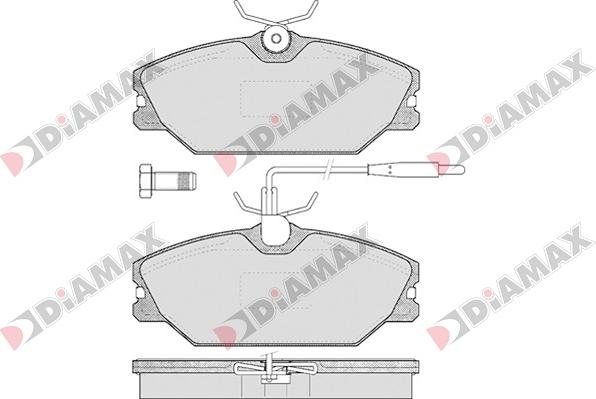 Diamax N09012 - Тормозные колодки, дисковые, комплект autospares.lv