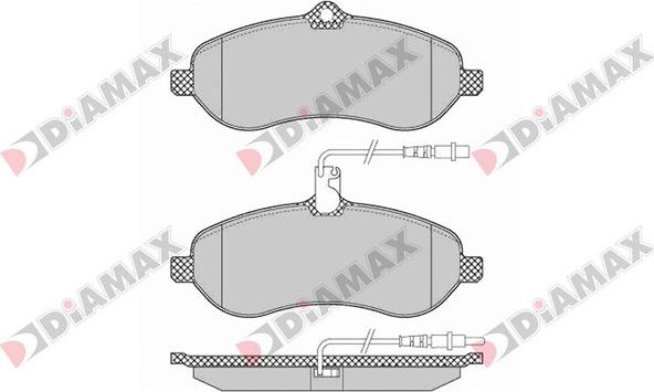 Diamax N09084 - Тормозные колодки, дисковые, комплект autospares.lv