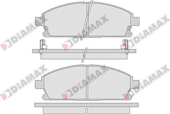 Diamax N09081 - Тормозные колодки, дисковые, комплект autospares.lv