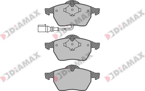 Diamax N09088 - Тормозные колодки, дисковые, комплект autospares.lv