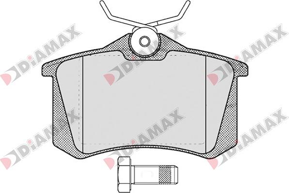 Diamax N09034 - Тормозные колодки, дисковые, комплект autospares.lv