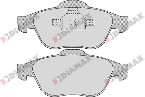 Diamax N09037 - Тормозные колодки, дисковые, комплект autospares.lv