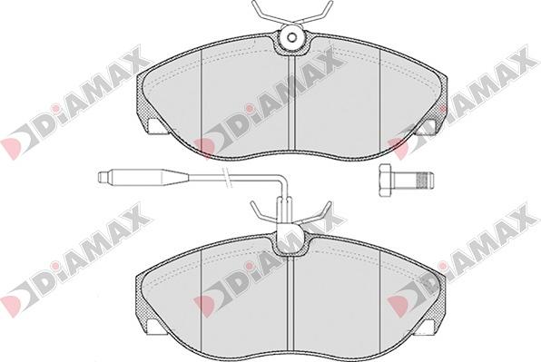 Diamax N09021 - Тормозные колодки, дисковые, комплект autospares.lv