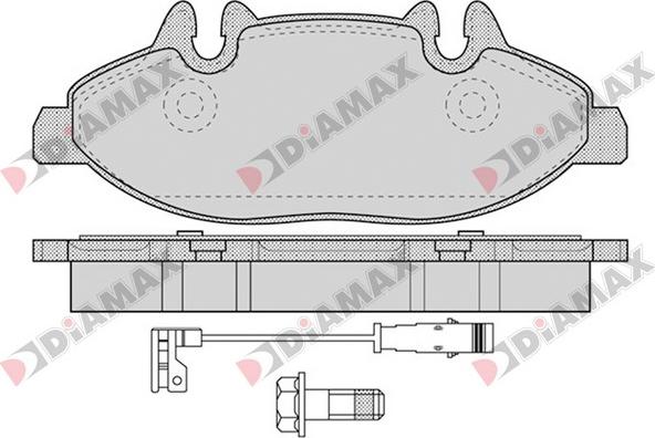 Diamax N09190 - Тормозные колодки, дисковые, комплект autospares.lv