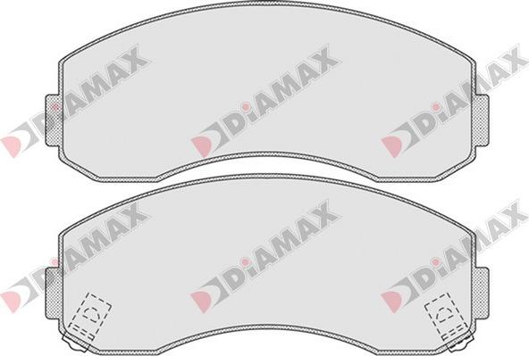 Diamax N09149 - Тормозные колодки, дисковые, комплект autospares.lv