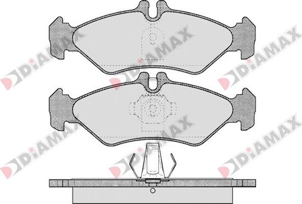 Diamax N09143 - Тормозные колодки, дисковые, комплект autospares.lv