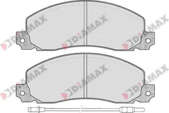Diamax N09156 - Тормозные колодки, дисковые, комплект autospares.lv