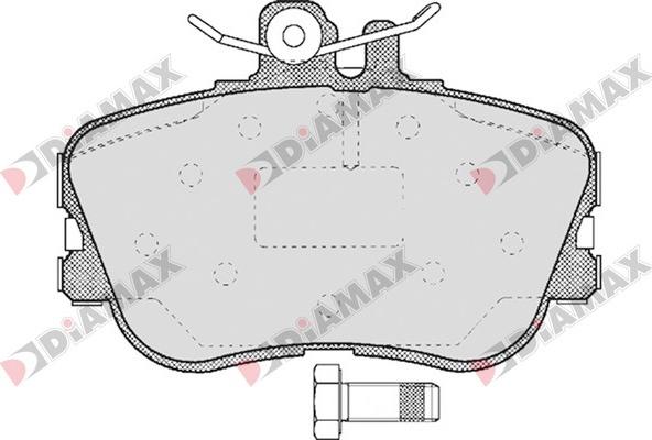 Diamax N09158 - Тормозные колодки, дисковые, комплект autospares.lv