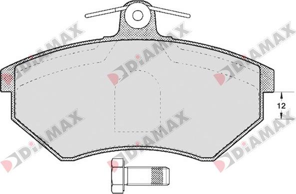 Diamax N09153 - Тормозные колодки, дисковые, комплект autospares.lv