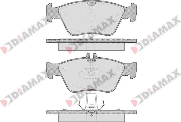 Diamax N09157 - Тормозные колодки, дисковые, комплект autospares.lv