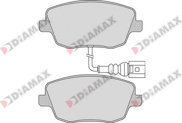 Diamax N09164 - Тормозные колодки, дисковые, комплект autospares.lv