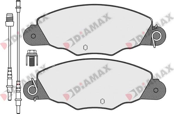 Diamax N09167 - Тормозные колодки, дисковые, комплект autospares.lv