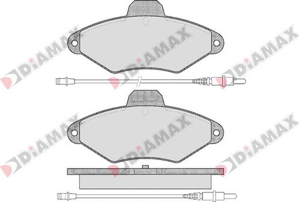 Diamax N09109 - Тормозные колодки, дисковые, комплект autospares.lv