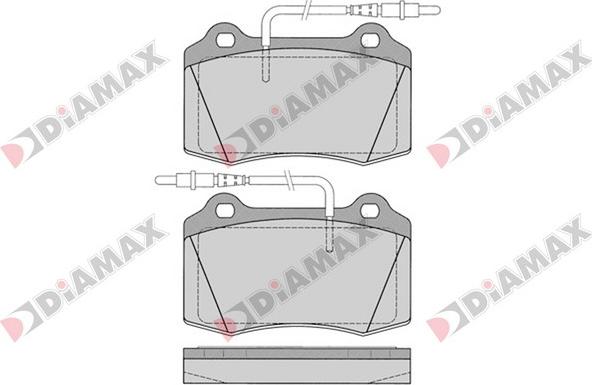 Diamax N09106 - Тормозные колодки, дисковые, комплект autospares.lv