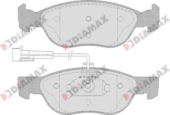 Diamax N09100 - Тормозные колодки, дисковые, комплект autospares.lv